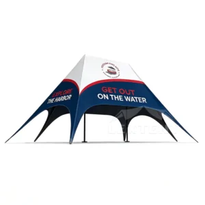 Fire-Resistant Double-Peak Star Tent Canopy for Events, Sunshade Marquee, Beach Tent