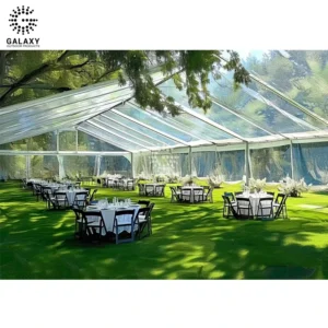 Fire-resistant 40×40 Clear Top Wedding Event Tent for Formal Occasions