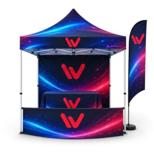 Fireproof Waterproof Custom Advertising Tent 3×3 Aluminum Foldable Canopy with Logo Printing