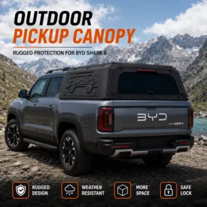 Fishing Truck Canopy for BYD Shark Pickup Hard Top Bed Topper Rod Holder Rack Aluminum Waterproof