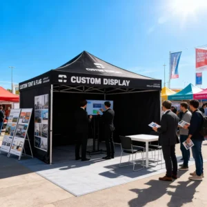 Flame-Retardant Pop-Up Canopy with Commercial-Grade Certification for Outdoor Exhibitions and Events