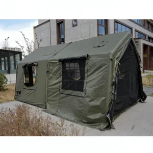 Flat-top Inflatable Tent, TC Cotton Double Layer, Expandable Waterproof for 4-season Camping