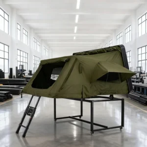 Flip-over ABS Plastic Car Roof Tent with No-Setup Vehicle-Mounted Design for SUVs Outdoor Camping