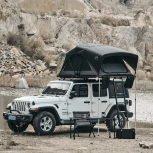 Fold-Out Soft Shell Roof Top Tent for 4-6 Persons with Aluminum Frame, Waterproof PU3000, for SUV Truck Van Trailer