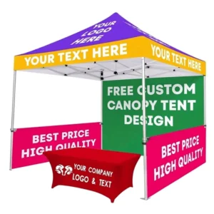 Foldable Aluminum Alloy Waterproof Windproof Pop up Marquee Event Advertising Tent Customized Color Thermal Transfer Printing
