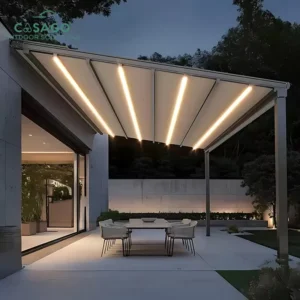 Foldable Aluminum Canopy with Waterproof Roof Modular Design for Easy Installation & Storage Wind-Resistant