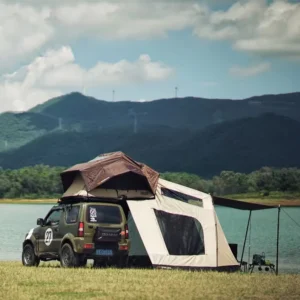 Foldable Aluminum Extension Rooftop Tent All Weather Waterproof Car Roof Top Tent for Outdoor Camping