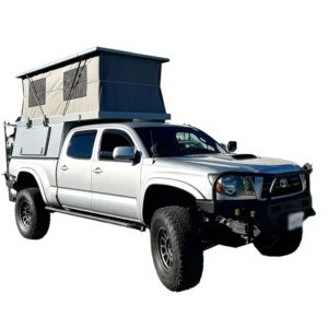 Foldable Aluminum Hard Shell Car Rooftop Tent, Black, Waterproof, Oxford Fabric