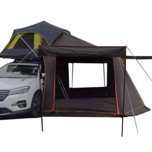 Foldable Connectable Car Rooftop Canopy Tent with Awning for SUV or Van Camping