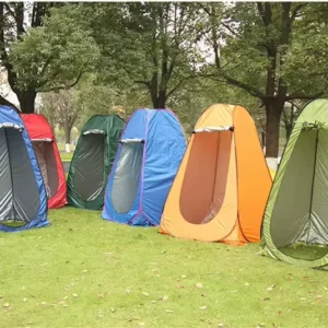 Foldable Outdoor Shower Bath Tent, Portable Custom Pop-Up Camping Toilet and Shower Tent
