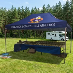 Foldable Pop up Tent Rust Resistant Patio Pavilion for Sports Event Advertising with Waterproof Canopy Cover