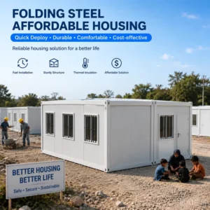Foldable Steel Container House with Thermal Insulation for Temporary Housing
