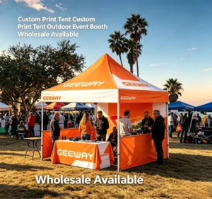 Folding Advertising Gazebo Tent Custom Printed Logo Outdoor Exhibition Booth Tent