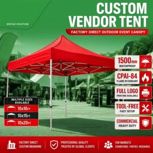 Folding Camping Tent Waterproof Portable Pop up Canopy for Outdoor Market Event Trade Show OEM Supplier
