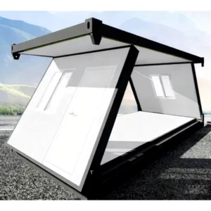 Folding Container House Prefab 20ft Expandable Modular Tiny Home Steel Structure Movable Cabin Office