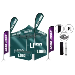 Folding Custom Print Waterproof UV-Resistant Pop-Up Event Gazebo Tent for Parties and Weddings
