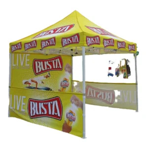 Folding Double-Layer Heavy-Duty Waterproof Windproof Pop-Up Tent, Easy-Installation 5m Customized Advertising Tent