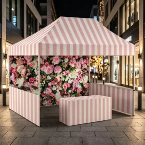 Folding Pop-Up Canopy Tent Custom Printed Gazebo Roof Top Tent Trade Show Tent