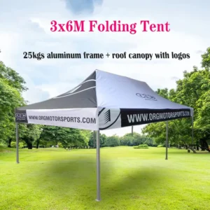 Folding Tent 6×3 Carpas Plegables Portatiles Customized Logo Tent Roof Canopy Square Aluminum Frame for Outdoor Promotion