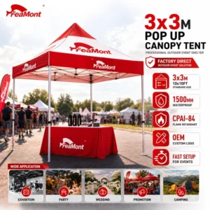 Folding Tent Waterproof Outdoor Canopy for Garden Party Event Trade Show Market Stall OEM Manufacturer