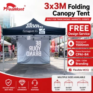 Folding Waterproof Canopy Tent Pop-up Gazebo for Outdoor Market, Event and Trade Show Commercial Use OEM Supplier