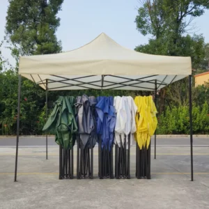 Folding Waterproof Commercial Tent for Sports Exhibition Use Powder Coated Steel Frame Custom Colors Food Booth Flea Market