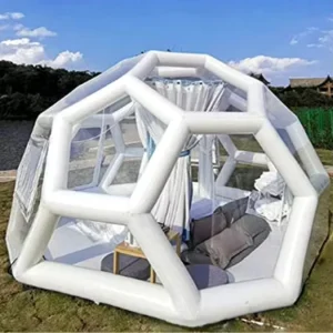 Football Shape Transparent Camping Air Hotel Clear Tent Inflatable Bubble Soccer Dome Tent