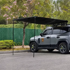For Jetour T2 Specialized Aluminum Alloy Sky Tent Car Side Awning Sunshade Black Rubber Camping Modification Accessories