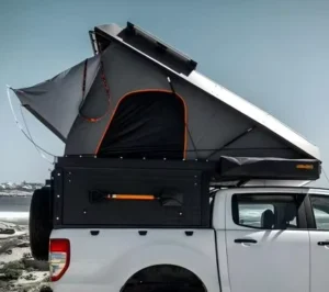 Hard Shell Pop-Up Car Rooftop Tent with Aluminum Frame, Automatic Opening, Breathable Foldable Outdoor Camping Tent