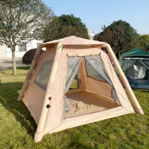 Four Corner Inflatable One Bedroom Backpacking Tent Compact Waterproof Four Season Glamping Tent for Hikers & Campers
