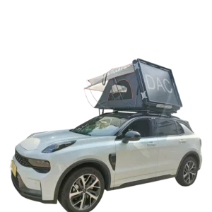 Four-Season 2-Person Aluminum Hard Shell Portable Car Rooftop Tent with Porch for Camping