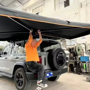 Four Season 270 Degree XL Quick Setup Vehicle Side Awning For Outdoor Camping ABS Hard Shell 2 Meter Radius