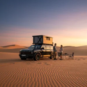 Four-Season Aluminum Offroad Hardshell Rooftop Tent with Waterproof Electric Lift System, Solar Automatic
