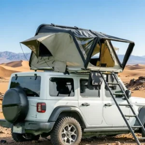 Four-Season Canvas Camping Tent with Quick Automatic Opening, Double Layer ABS Hard Shell, for Car or Truck