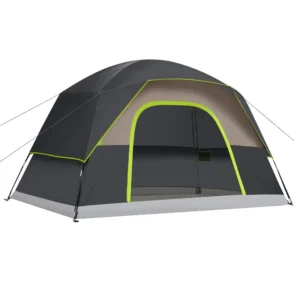 Four-Season Double-Layer 6-Person Dome Tent Waterproof Windproof 5-Minute Setup Mesh Window Carry Bag