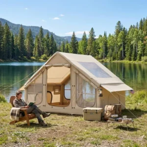 Four-Season Double-Layer Air Tent Quick Automatic Opening >3000mm Waterproof Windproof Oxford Fabric