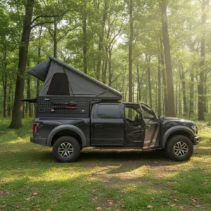 Four-Season Double-Layer Aluminum Hard Shell Truck Camper Canopy Tent Oxford Fabric Waterproof >3000mm for F150 5.5ft Tacoma