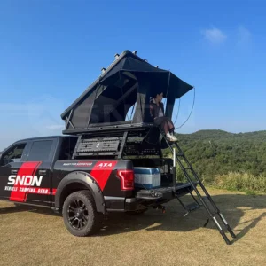 Four Season Family 4×4 Car Rooftop Tent X Hinge High Space Waterproof Canvas Aluminum Hard Shell 4 Person