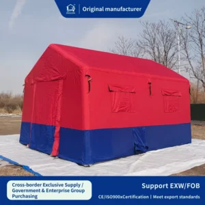 Four Season Inflatable Shelter Tent Double Layer Waterproof Heavy Duty Quick Setup Eco Friendly Windproof Snowproof