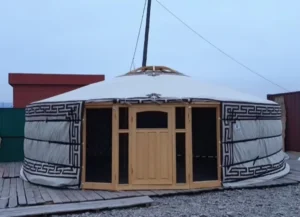 Four Season Outdoor Waterproof Mongolian Luxury Baked Lacquer Osung Board Yurt House Tent