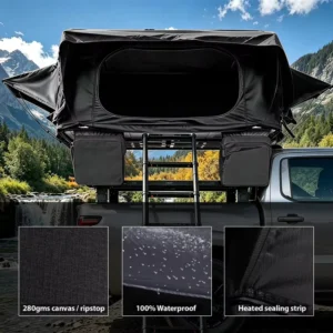 Four-Season Quick-Setup ABS Plastic Waterproof Foldable Hard Shell Car Roof Tent for 2 People