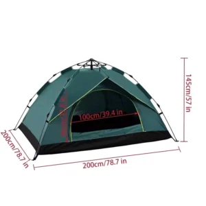 Four-Season Silver-Coated Fabric Automatic Opening Portable Collapsible Rainproof Camping Tent