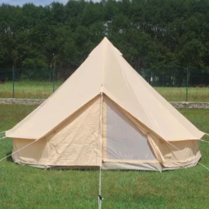 Four-Season Single-Layer Cotton Canvas Hexagonal Mongolian Yurt Tent