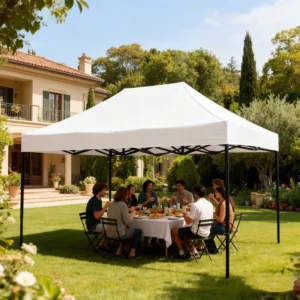 Four-Season Single-Layer Square Folding Canopy Tent with Steel Frame, PVC, Waterproof, Portable, 1-2 People