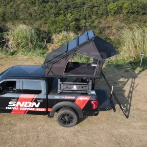 Four Season X Hinge Rooftop Tent Foldable Waterproof Canvas Aluminum Frame 4×4 Car Mount Quick Automatic