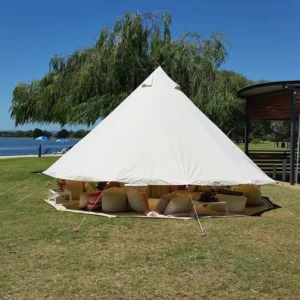 Four Seasons Outdoor Glamping Luxury Cotton Canvas Bell Tent 3M 4M 5M 6M 7M Waterproof Yurt Tent for Camping