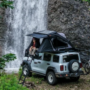 Four-season Foldable Rooftop Tent Waterproof UV-resistant Fast Setup Car Side Roof Tent 4×4 Overland Camping