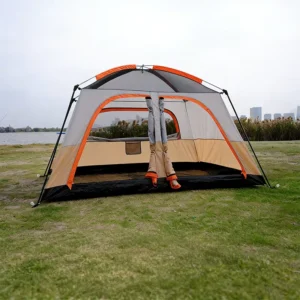 Four-season Waterproof Quick-Open Outdoor Family Camp Tent Extra Large Space Oxford Fabric Fiberglass Pole Featuring Two