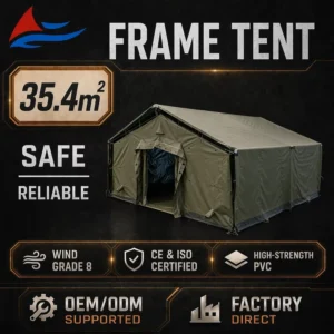 Frame Tent Aluminum PVC Waterproof Four-season Double Layer Portable Shelter Emergency Rescue
