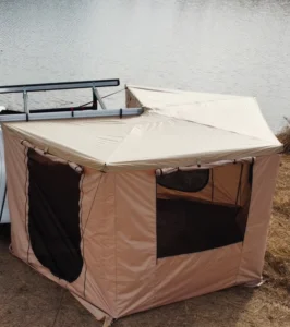 Free Standing 270 Degree Camping Rooftop Tent Oxford Canvas Waterproof Car Side Awning